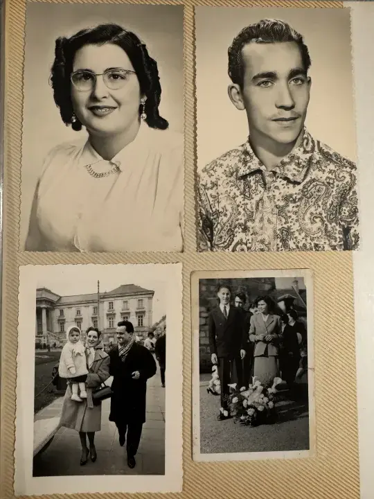 Page d'album scannée, quatre photos détectées